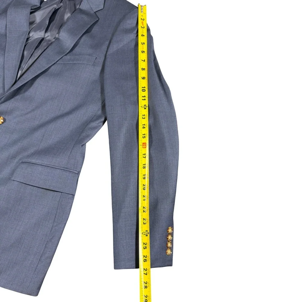 J.Crew Thompson Classic Fit Suit 42L 33x32 Navy Blue Wool Two Piece Mens